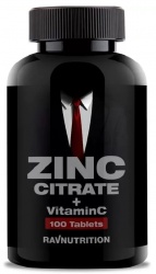RAVNUTRITION. Zinc Citrate + Vitamin C, 100 таблеток