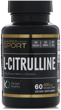 California Gold Nutrition, L-цитруллин, 60 капс.