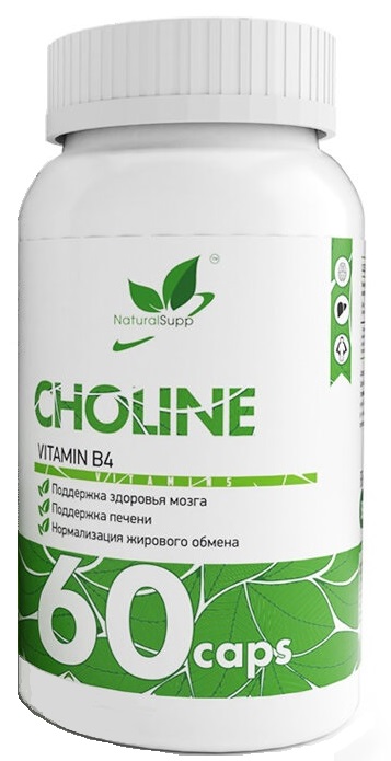 NATURALSUPP. Choline Vitamin B4 250 мг, 60 капсул