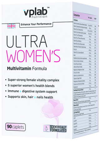 VP. Ultra Women's Multivitamin Formula, 90 капс.